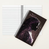 Frau der Sterne Lila & braun Kleine Hardcover Notizblock (Innen)