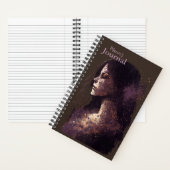 Frau der Sterne Lila & braun Kleine Hardcover Notizblock (Innen)