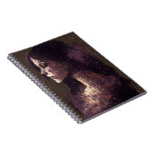 Frau der Sterne Lila & braun kleines Notebook Notizblock (Rechte Seite)