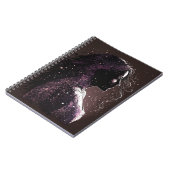 Frau der Sterne Lila & braun kleines Notebook Notizblock (Linke Seite)