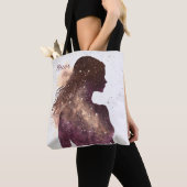 Frau der Sterne Lila & Braun-Tasche Tasche (Von Nahem)