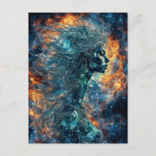 Frau der Sterne Postkarte