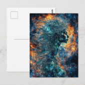 Frau der Sterne Postkarte (Vorne/Hinten)