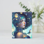 Frau der Sterne Postkarte (Stehend Vorderseite)