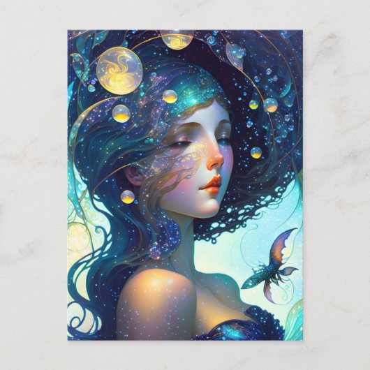 Frau der Sterne Postkarte (Vorderseite)