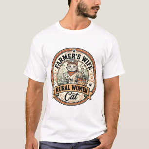 Frau des Bauern ländliche Frauen Katze Frau des Ba T-Shirt