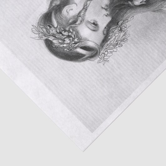 Frau des Flusses Seidenpapier (Ausschnitt)