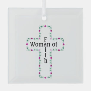 Frau des Glaubens Ornament Aus Glas