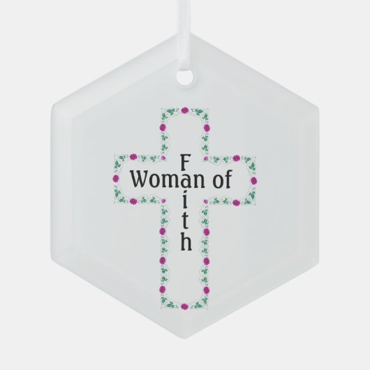 Frau des Glaubens Ornament Aus Glas (Vorderseite)