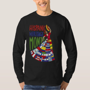 Frau des Hispanic Heritage Month mit lateinamerika T-Shirt