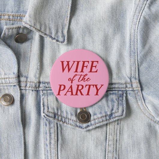 Frau des Party Junggesellinnen Button für Braut (Beispiel)