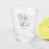 Frau Diamond Ring Gastgeschenk Hochzeit Schnapsglas (Rückseite)