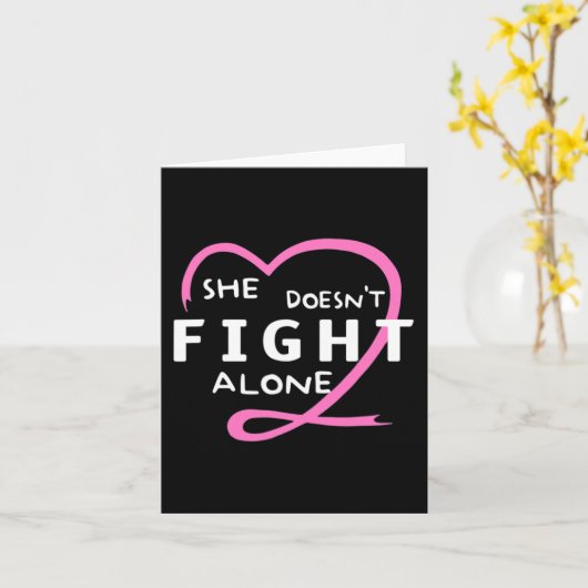 Frau, die allein nicht gegen Brustkrebs kämpft, Aw Karte (Gelbe Blume)