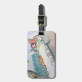 Frau, die auf einer Bank liegt, 1913 (w/c auf Gepäckanhänger (Vorderseite vertikal)