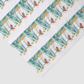 Frau, die auf ihre Haut spielt Seidenpapier (Ausschnitt)