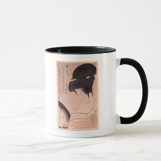 Frau, die auf Make-up sich setzt Tasse (Rechts)