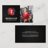 Frau, die auf Treadmill läuft Visitenkarte (Vorne/Hinten)