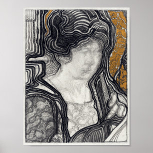 Frau, die Cello spielt Poster