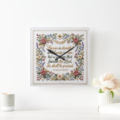 Frau, die den Herrn fürchtet falsche Stickerei Quadratische Wanduhr (Zuhause)