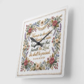 Frau, die den Herrn fürchtet falsche Stickerei Quadratische Wanduhr (Winkel)