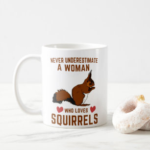 Frau, die Eichhörnchen liebt, unterschätze nie Kaffeetasse
