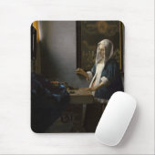 Frau, die ein Gleichgewicht hält von Johannes Verm Mousepad (Mit Mouse)