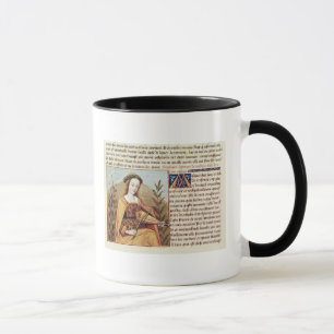 Frau, die ein viol spielt tasse
