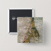 Frau, die eine gewölbte Harfe spielt Button (Vorne & Hinten)