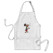 Frau, die eine Münze Drehe Schürze (Vorne)