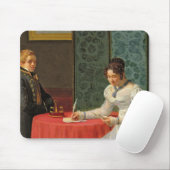 Frau, die einen Brief schreibt Mousepad (Mit Mouse)