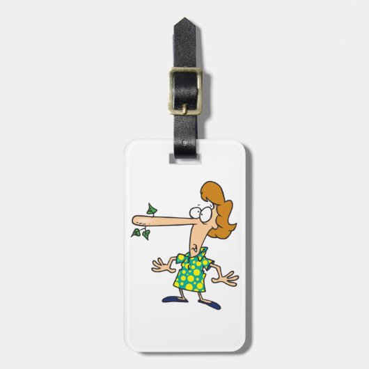 Frau, die erzählt hat, gepäckanhänger (Vorderseite vertikal)