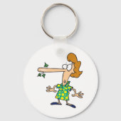 Frau, die erzählt hat, schlüsselanhänger (Rückseite)