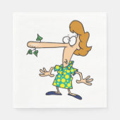 Frau, die erzählt hat, serviette (Vorderseite)