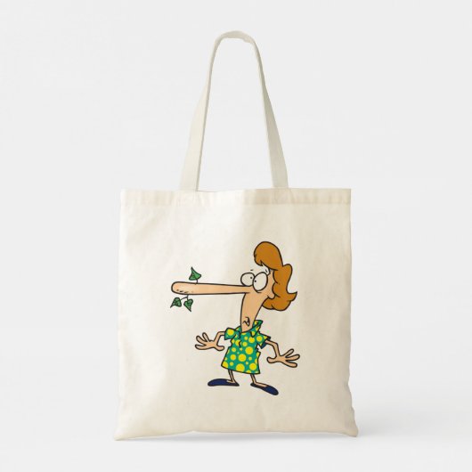 Frau, die erzählt hat, tragetasche (Rückseite)