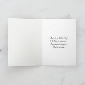 Frau, die für ihr Denken betet Karte (Innenseite)