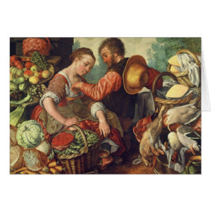 Frau, die Gemüse, 1567 (Öl, verkauft auf Leinwan