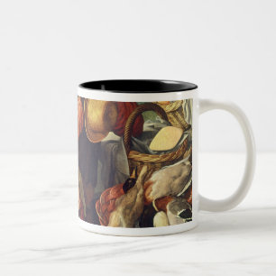 Frau, die Gemüse, 1567 (Öl, verkauft auf Leinwan Zweifarbige Tasse