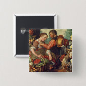 Frau, die Gemüse, 1567 (Öl, verkauft auf Leinwand) Button (Vorne & Hinten)