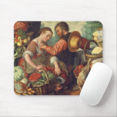 Frau, die Gemüse, 1567 (Öl, verkauft auf Leinwand) Mousepad (Mit Mouse)