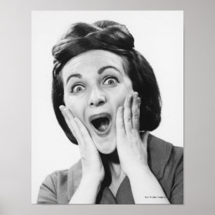Frau, die Gesicht macht Poster