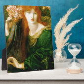 Frau, die Harfenmalerei spielt Fotoplatte (Seite)