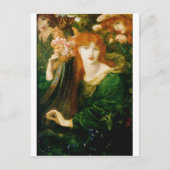 Frau, die Harfenmalerei spielt Postkarte (Vorderseite)