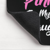 Frau, die ich für meine Tochter pink trage Mousepad (Ecke)