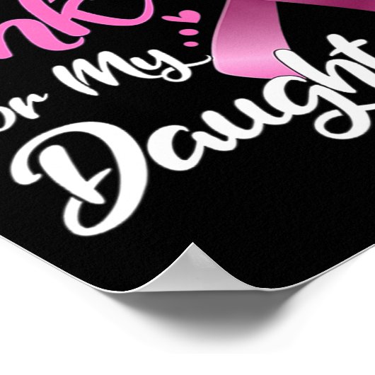 Frau, die ich für meine Tochter pink trage Poster (Ecke)