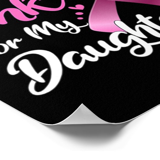 Frau, die ich für meine Tochter pink trage Poster (Ecke)