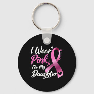 Frau, die ich für meine Tochter pink trage Schlüsselanhänger