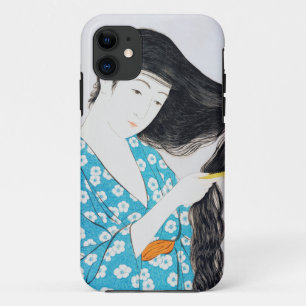 Frau, die ihr Haar bekommt, Goyō Hashiguchi Case-Mate iPhone Hülle