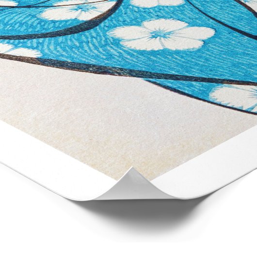 Frau, die ihr Haar bekommt, Goyō Hashiguchi Poster (Ecke)