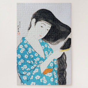 Frau, die ihr Haar bekommt, Goyō Hashiguchi Puzzle
