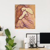 Frau, die ihr Haar von Henri de Toulouse-Lautre be Poster (Heimbüro)